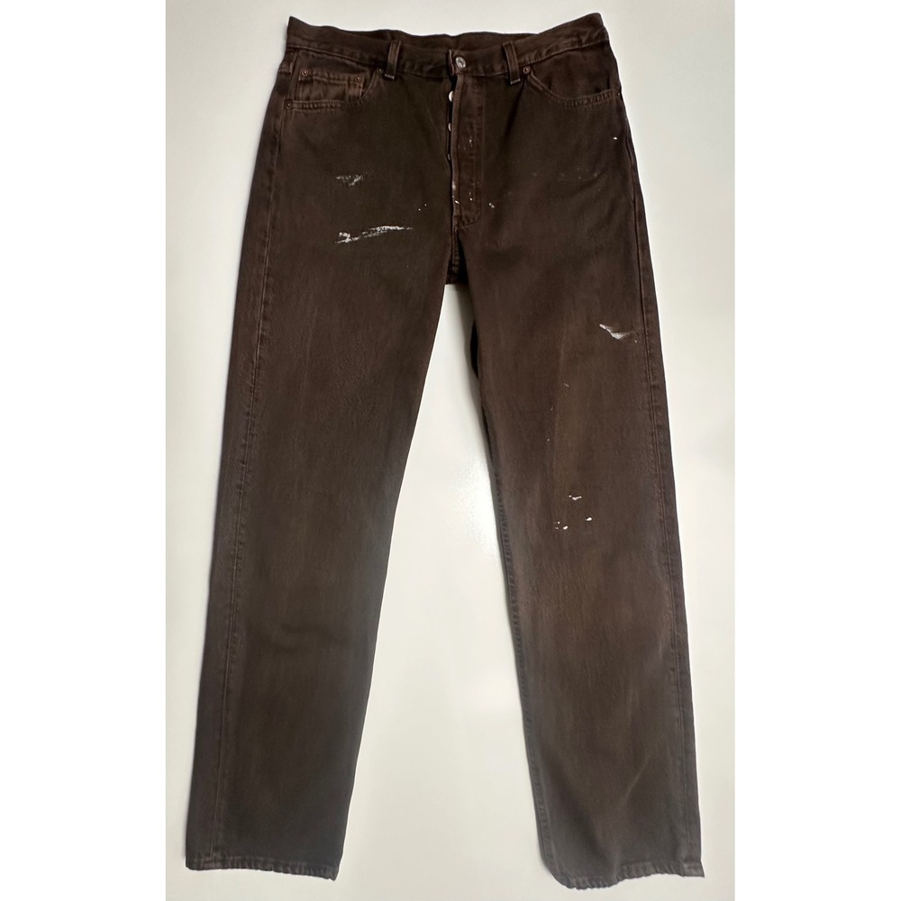 VTG Levis 501 Brown Jeans 36x34 Mens USA Made 1995 Actual 33x32 Distressed